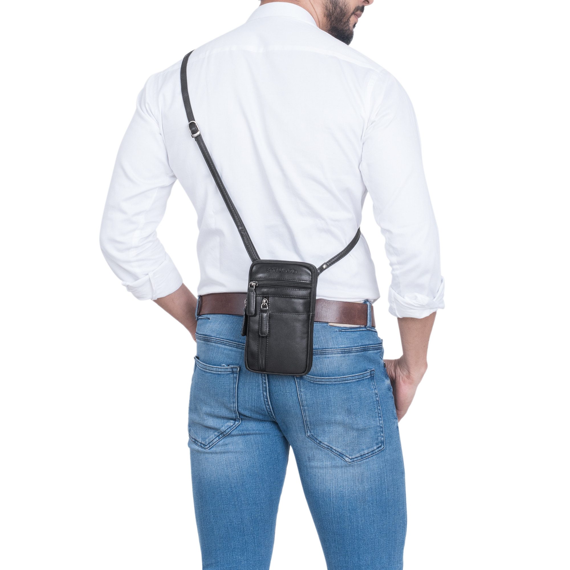 STILORD Handtasche "Asher" Leder Brustbeutel Herren günstig online kaufen