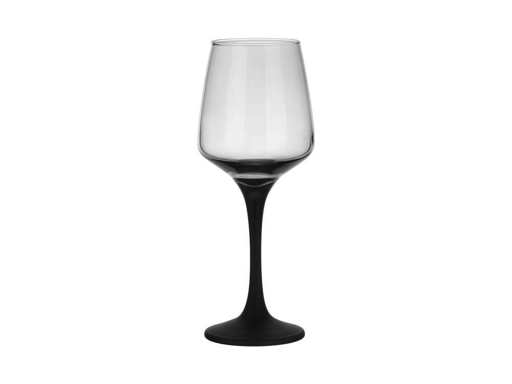 Sendez Rotweinglas 360ml mit schwarzem Stiel Rotweingläser Weißweingläser Weinkelch, 6-tlg., Glas