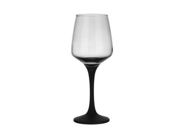 Sendez Rotweinglas 360ml mit schwarzem Stiel Rotweingläser Weißweingläser Weinkelch, Glas