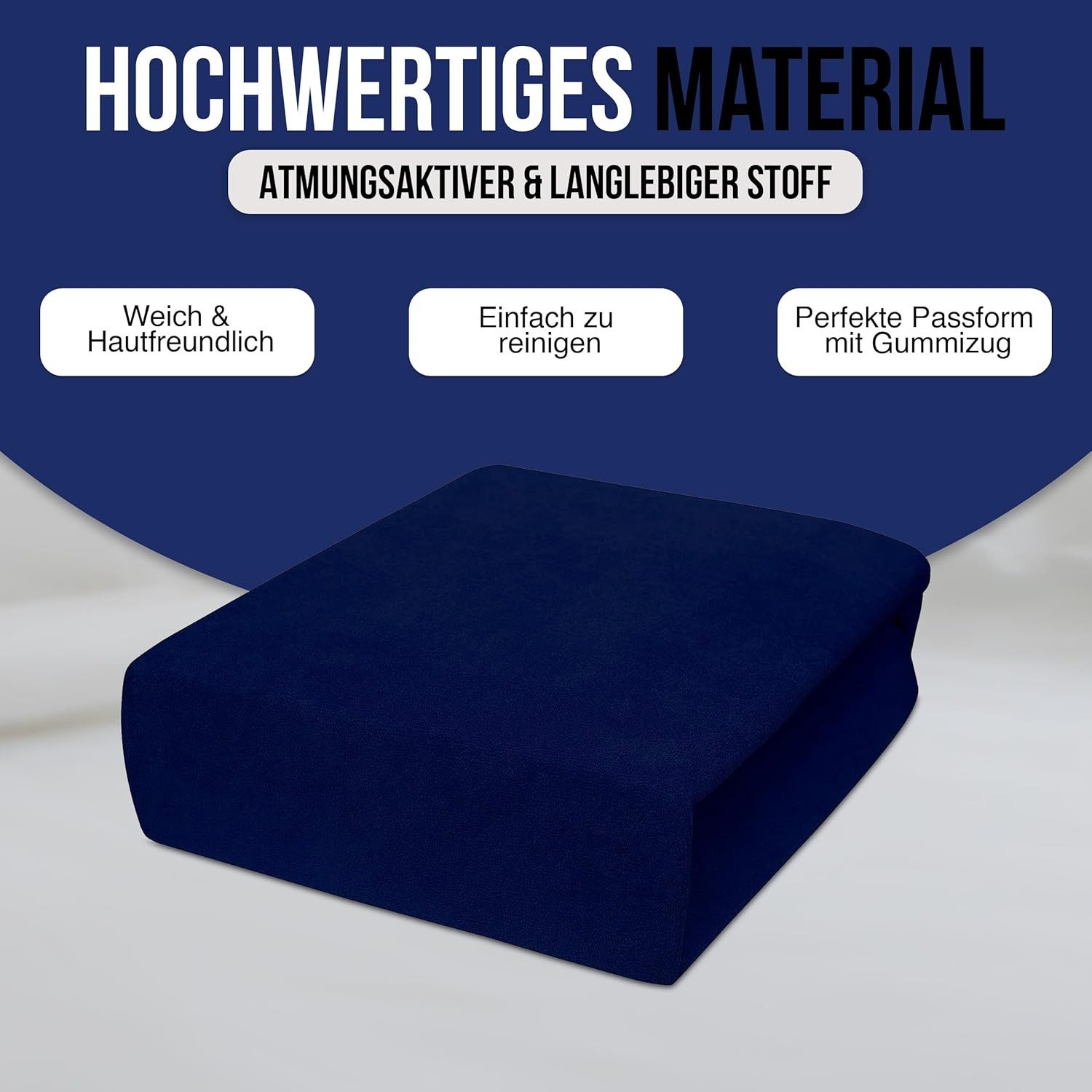 Best for You Spannbettlaken Terry Spannbettlaken–Flauschiger Handtuchstoff für Komfort & Passform, Frotte, Gummizug: Rundum, (1 Stück), Weich, flauschig, atmungsaktiv, hautfreundlich