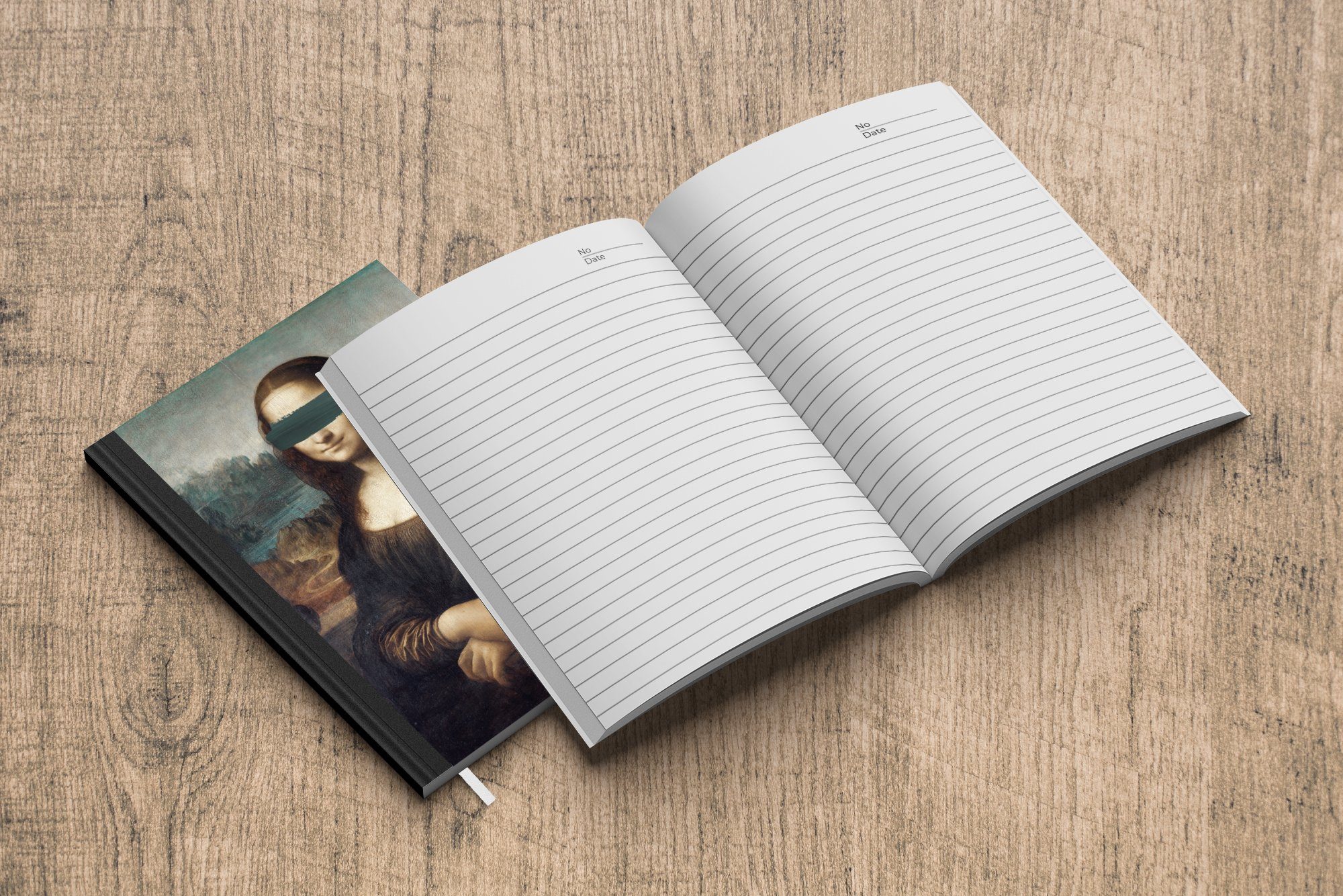 Journal, Notizbuch Leonardo MuchoWow da Vinci 98 Tagebuch, Mona - Haushaltsbuch Merkzettel, Grün, - Notizheft, A5, Lisa Seiten,