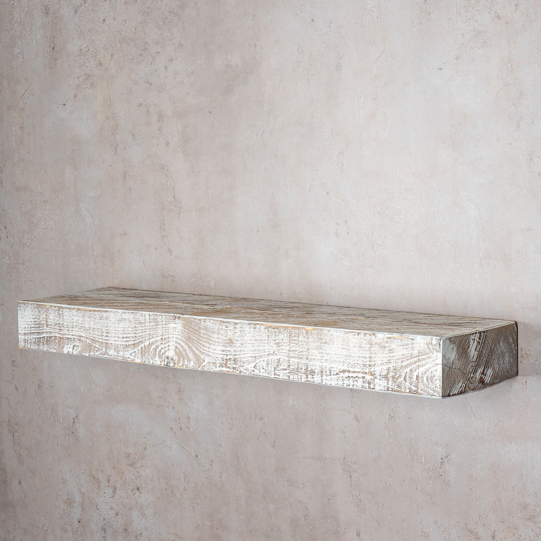 Levandeo® Wandregal, levandeo Wandregal Holz Massiv 80x20cm Shabby Chic Wan günstig online kaufen