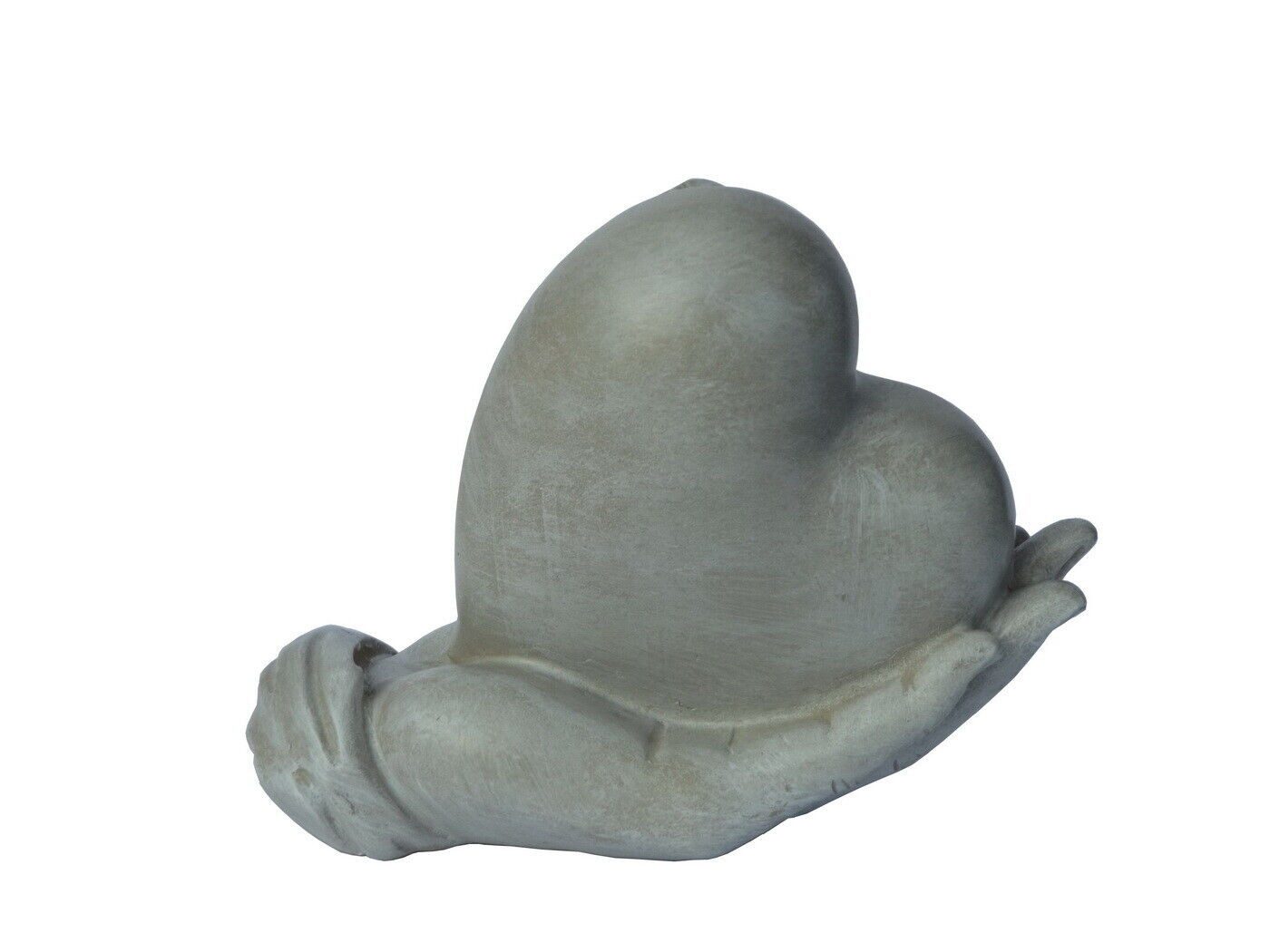 Kaufhaus le petit Dekofigur Grabschmuck Herz in Hand Engel Grabdeko Gedenkstein Figur Skulptur, Dekofigur, Dekoobjekt aus Polyresin (Kunststein) – Bild 3 von 3