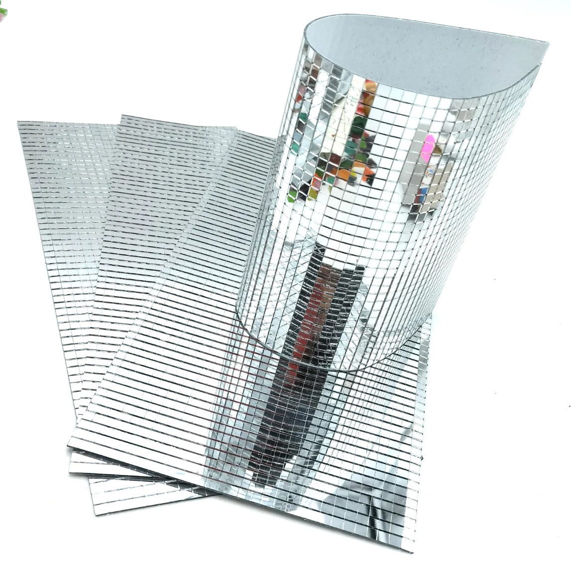 Armena Spiegelfliesen 15x30cm selbstklebende Mosaikfliesen Glasspiegel Basteln DIY Wand (1-St)