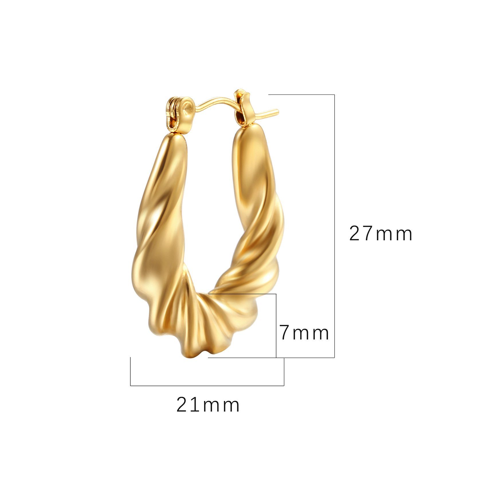 GLAMO Paar Ohrhänger für Hoop Hoop Gold Earrings Frauen,hypoallergen Earrings