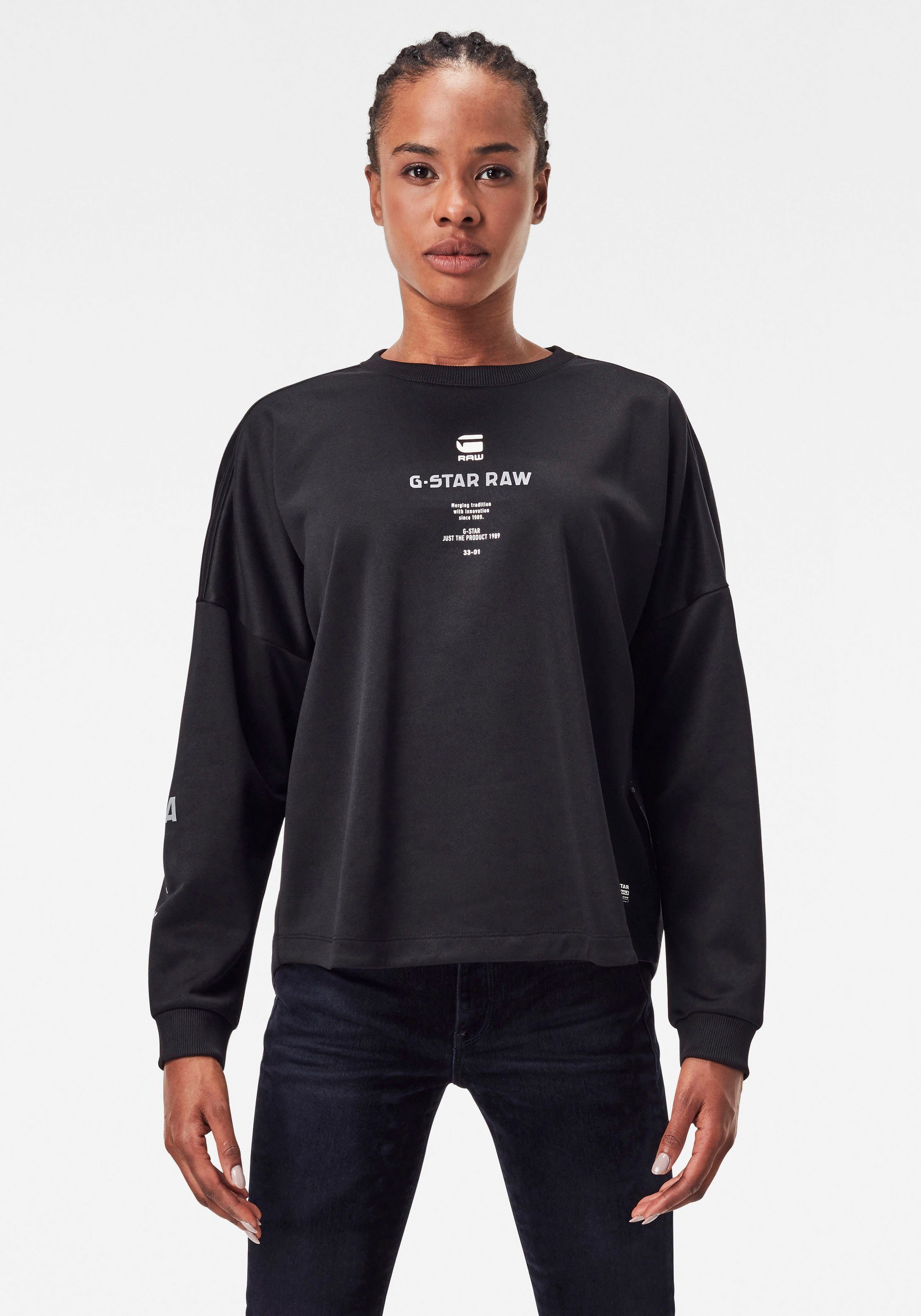 G Star Raw Sweatshirt Multi Gr Relaxed Sweatshirt Mit Grafikprints Vorne Hinten Und An Den Armeln Online Kaufen Otto
