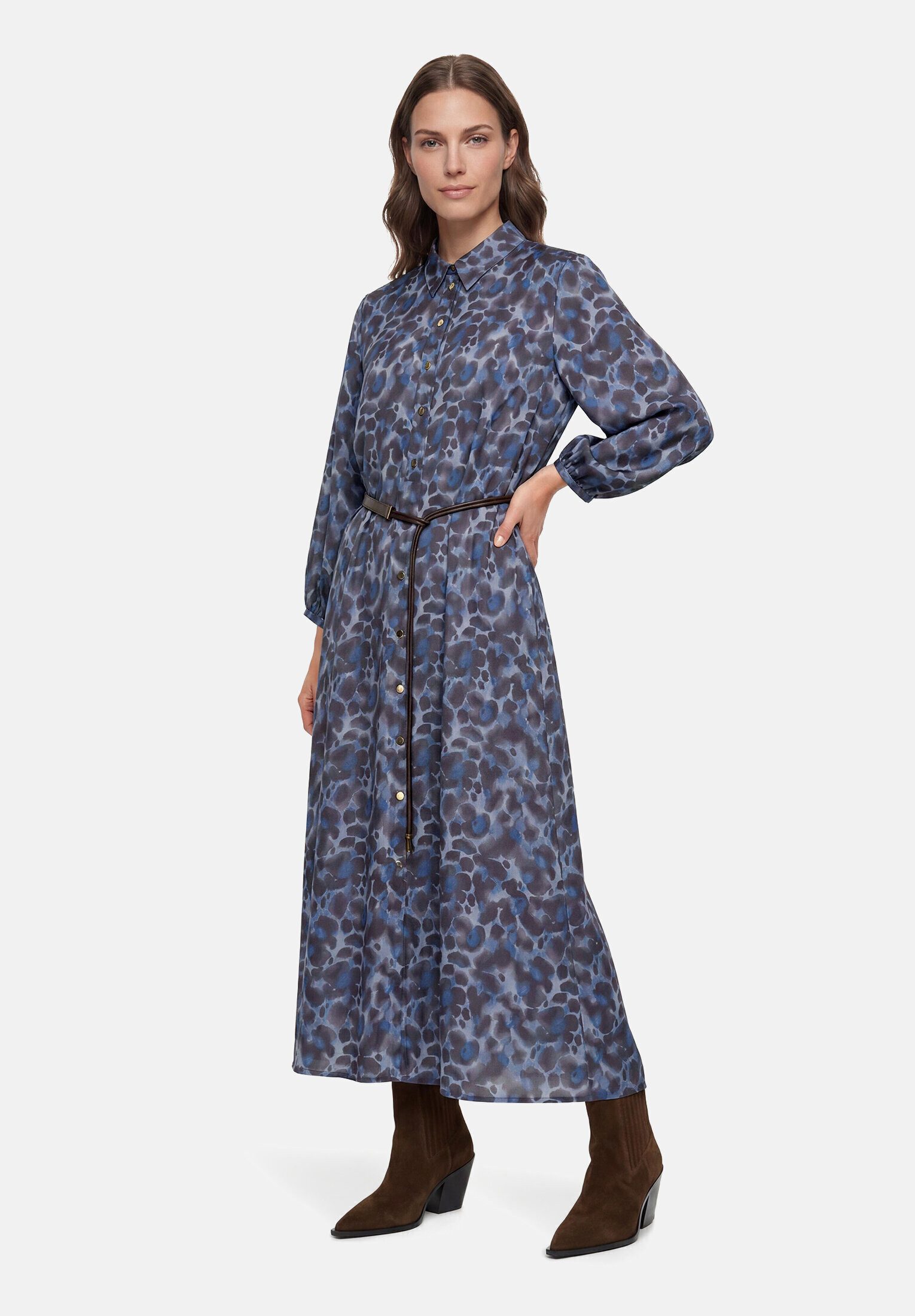 Betty Barclay Hemdblusenkleid Damen mit Bindegürtel