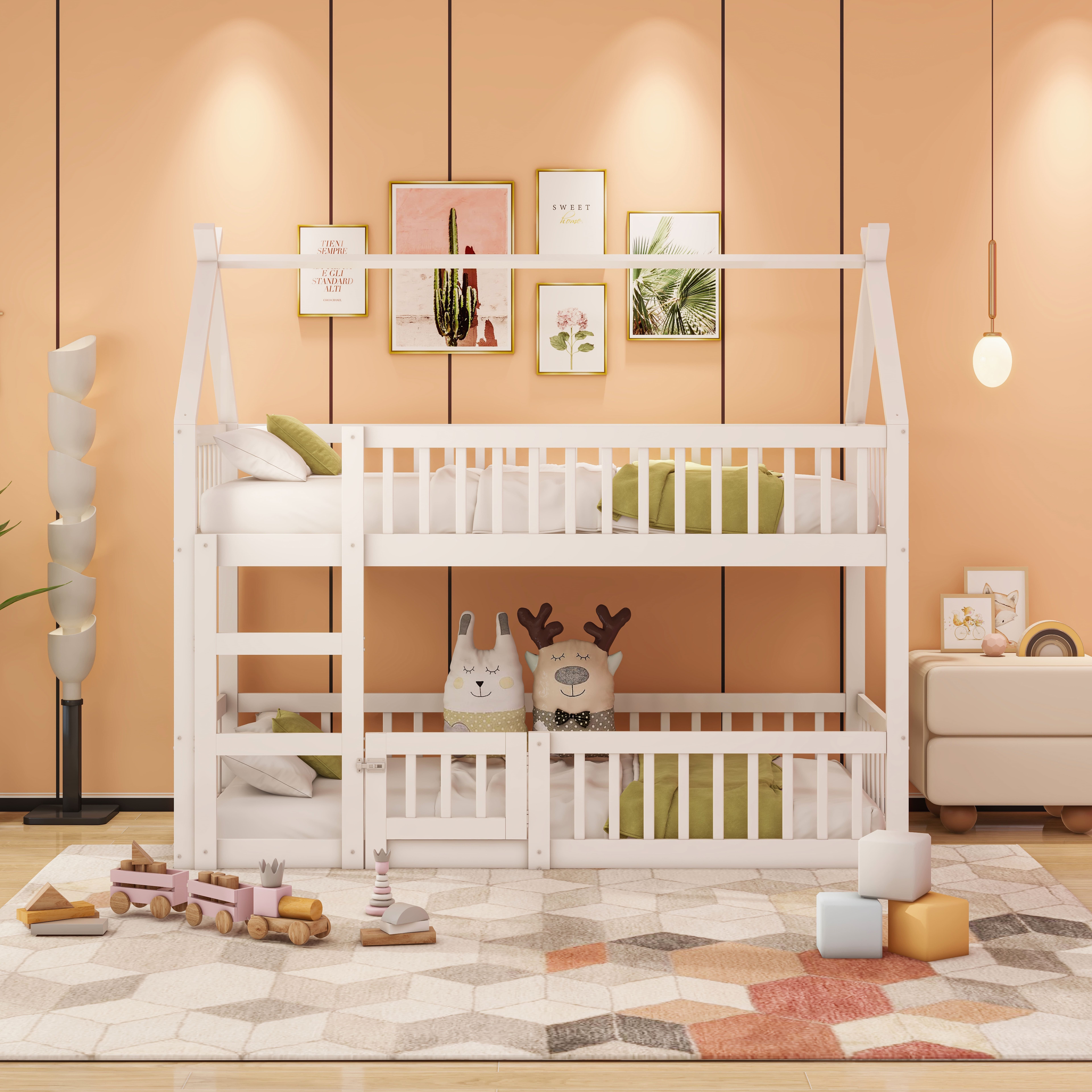 Flieks Etagenbett, Hochbett Kinderbett 90x200cm mit günstig online kaufen