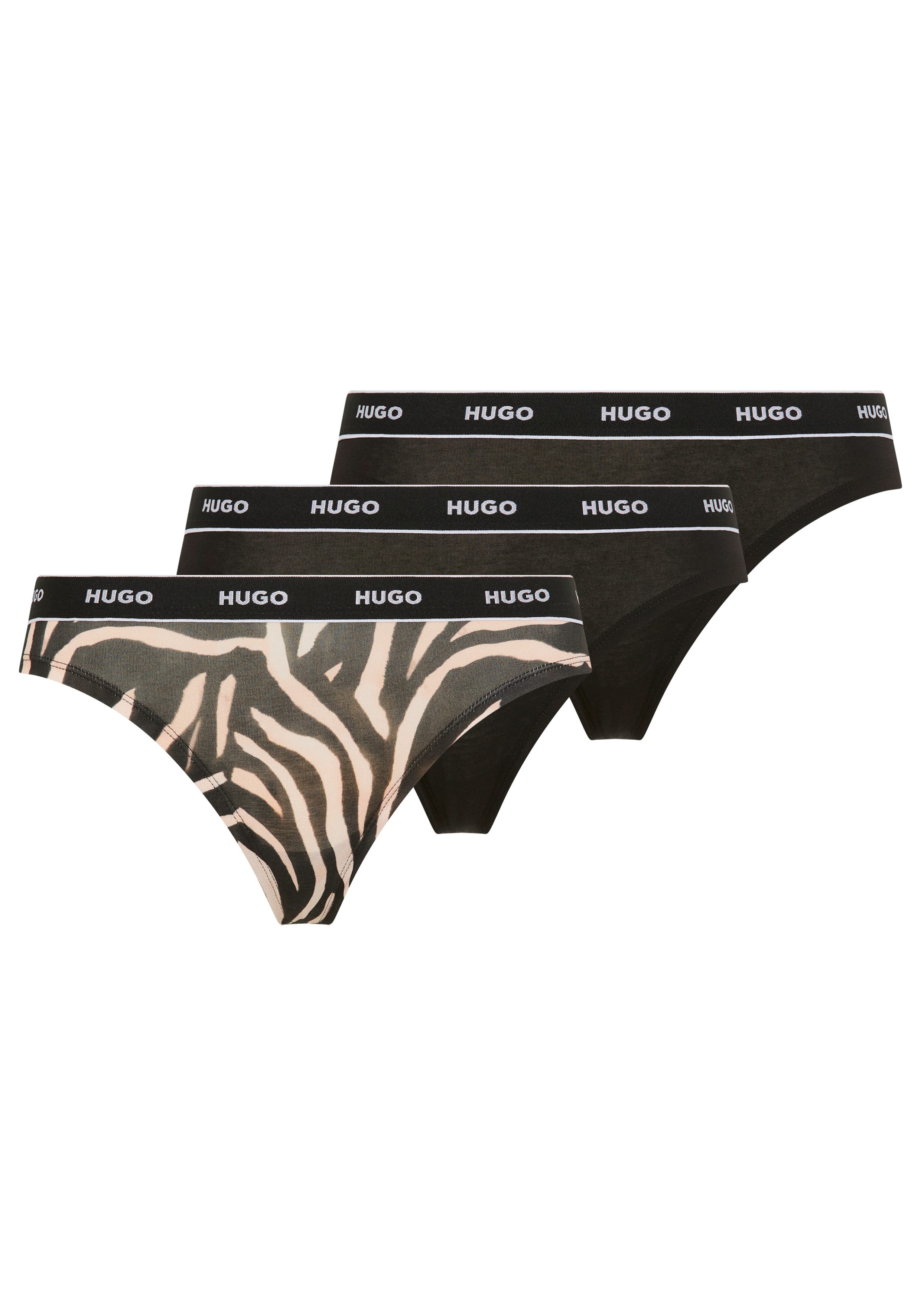 HUGO String TRIPLET THONG DESIGN (3-St) wiederholendes Logo am Bund