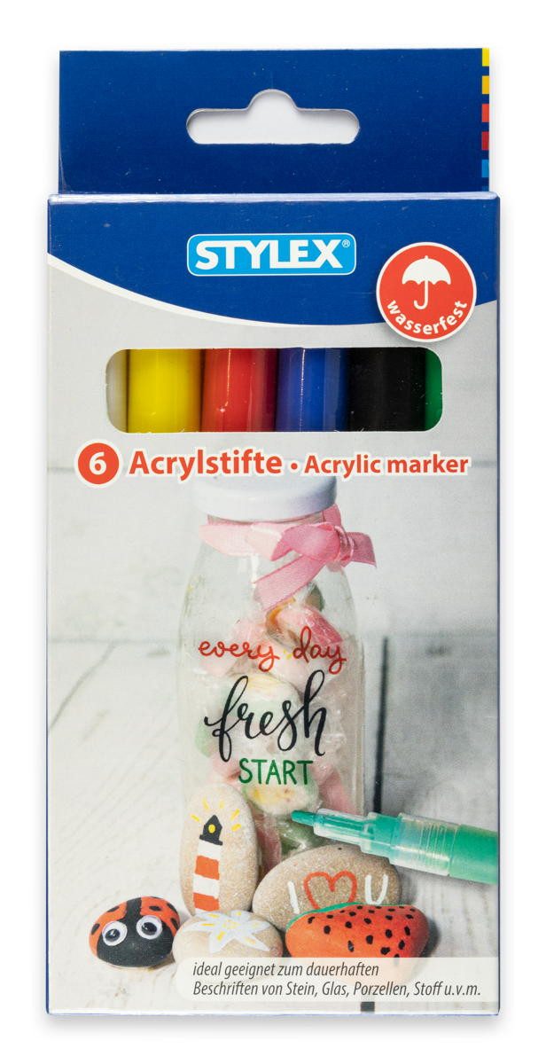 Stylex Malstift STY Acrylmalstifte Grundsortiment 6er
