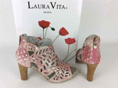 LAURA VITA Laura Vita Damen Sandale rose, 7 cm Absatz, Reißverschluß an der Ferse Sandalette