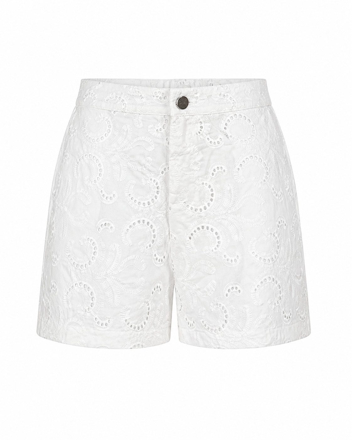 ITALY VIBES Shorts - Shorts Damen - Sommerliche Stoffshorts - Kurze Hose mit Lochstrick ONE SIZE / passend für Größe XS - M