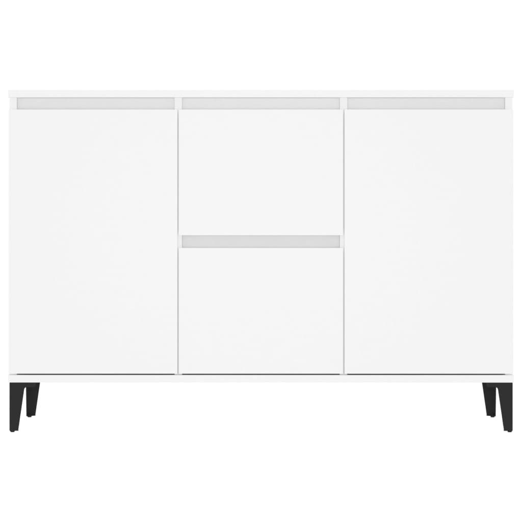 vidaXL Sideboard NA Sideboard Weiß 104x35x70 cm mit 2 Schubladen und 2 Türen für Wohnzi