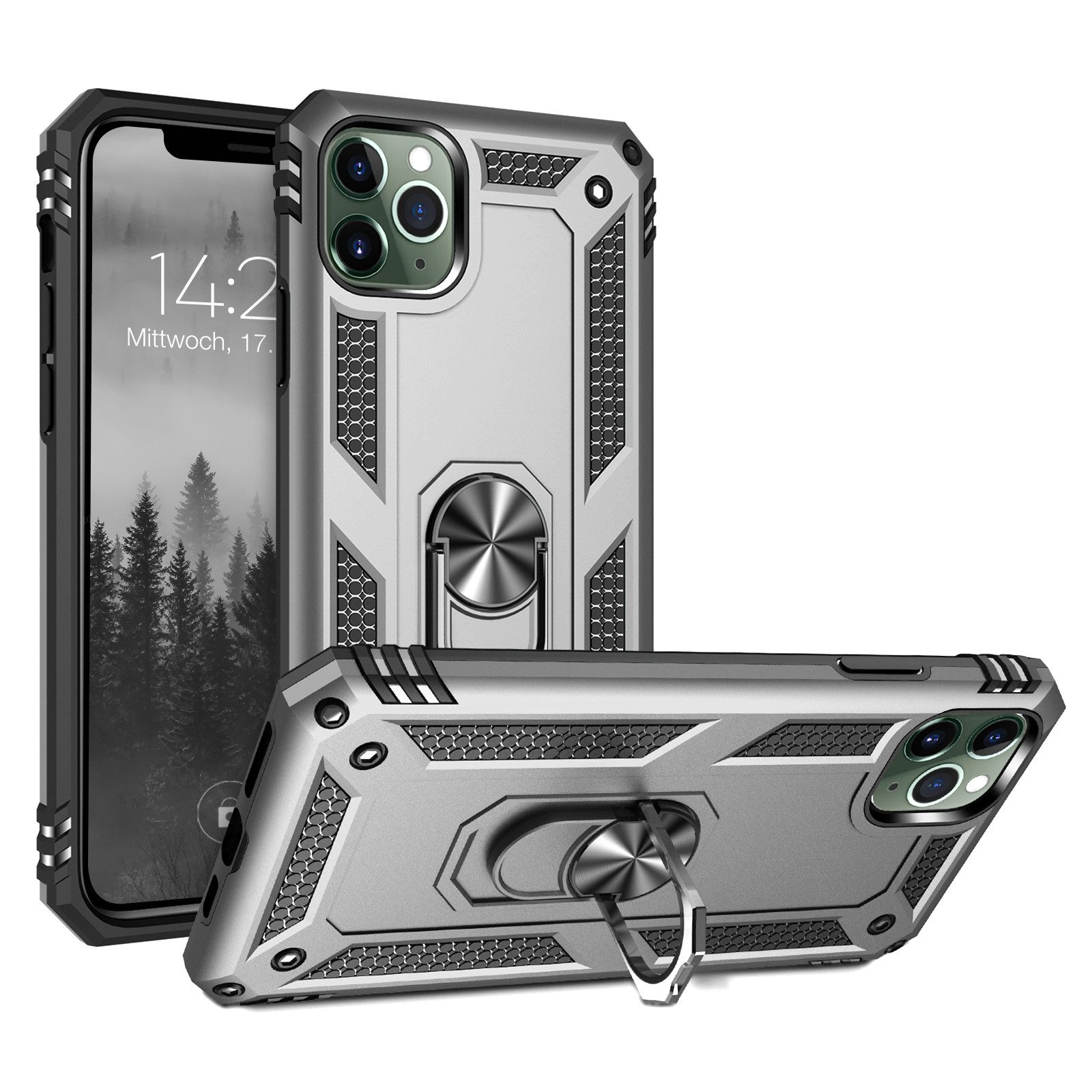 Tec-Expert Handyhülle Outdoor Cover Hülle für Apple iPhone 11 Pro Max 6.5 Zoll, 6.5, Premium Hülle aus verstärktem Polycarbonat