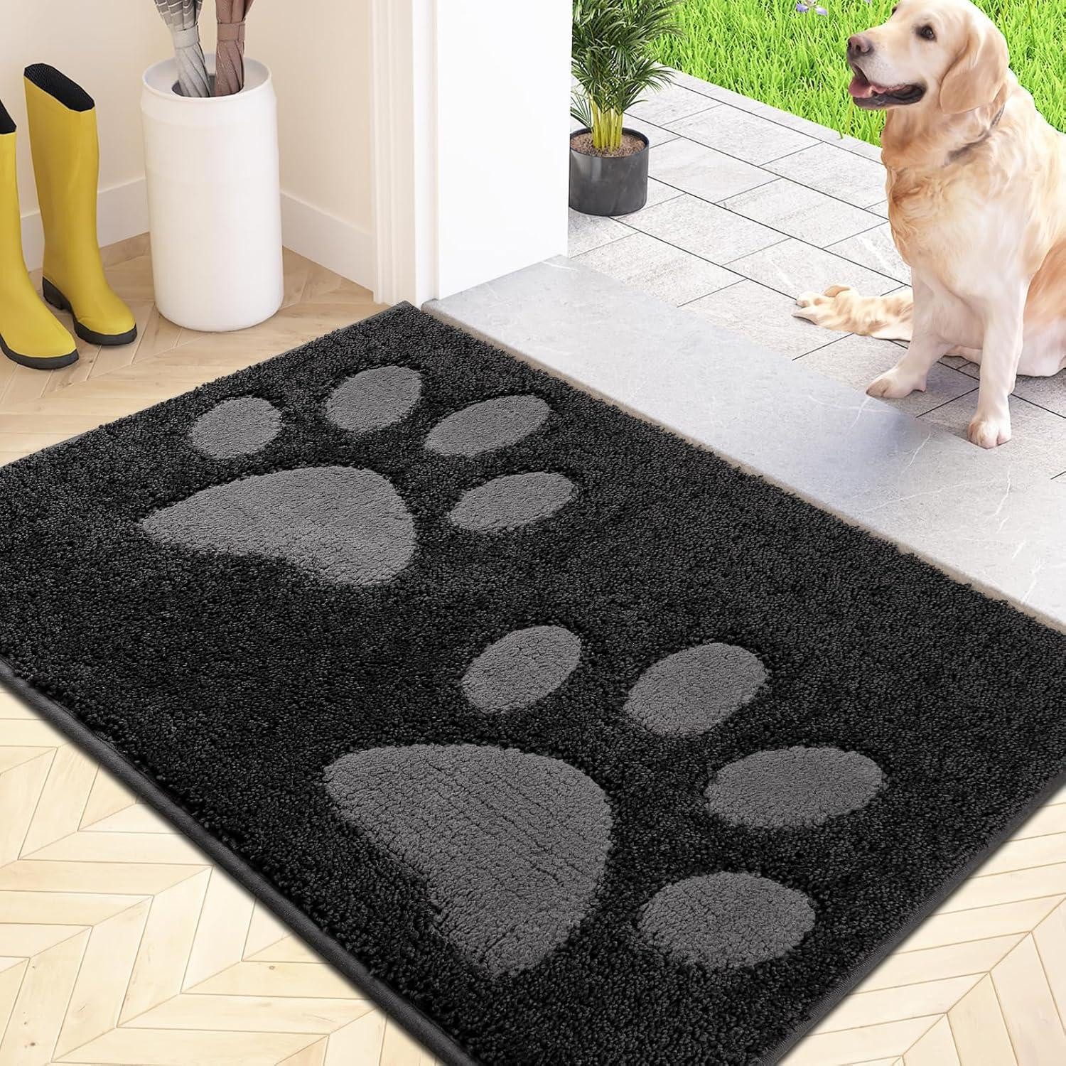 Fußmatte Schmutzfangmatte waschbar 60 x 90 cm Fußmatte saugfähig rutschfest