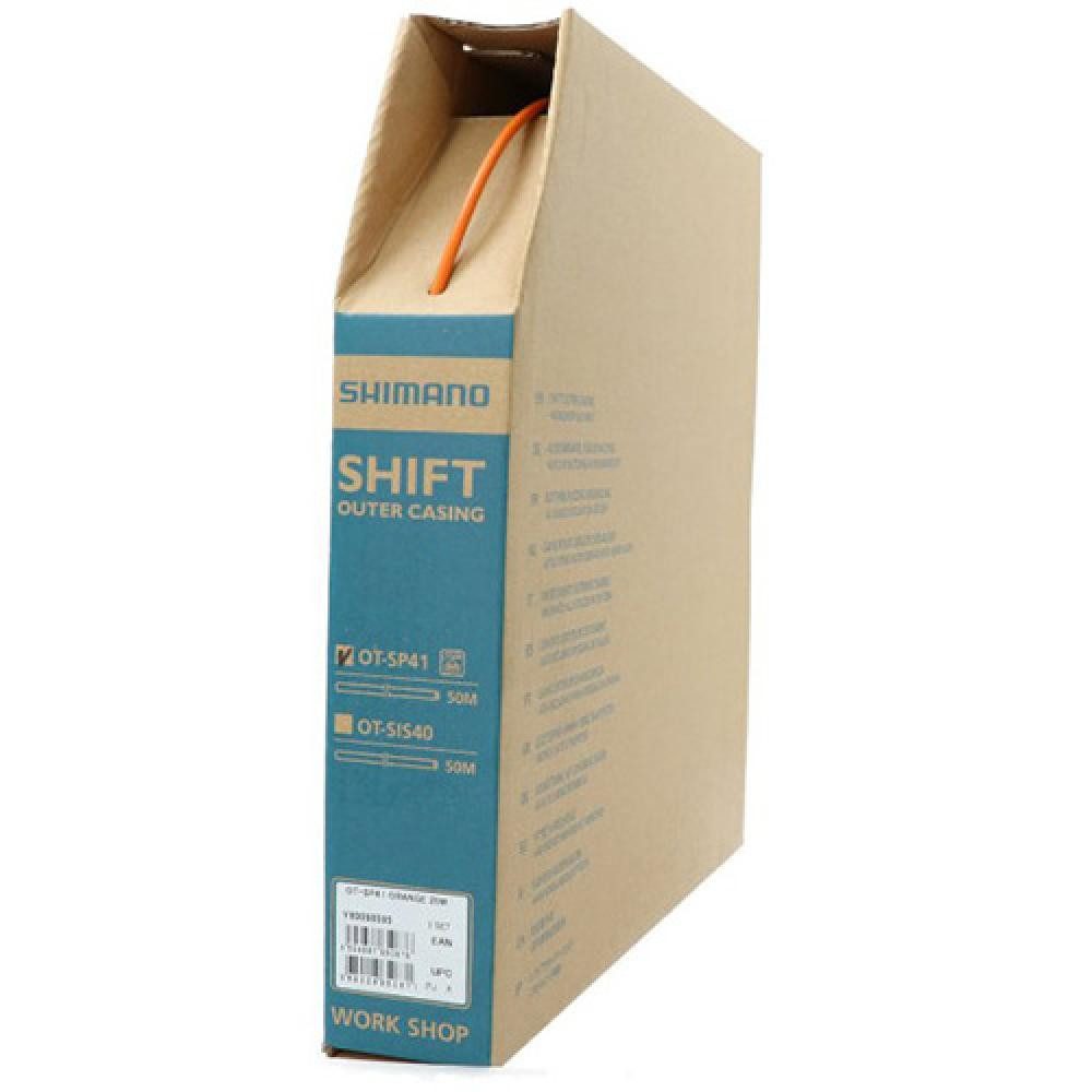 Shimano Schaltzug SHIMANO Schaltzugaußenhülle OT-SP41 25 m Orange Schaltzugaußenhülle
