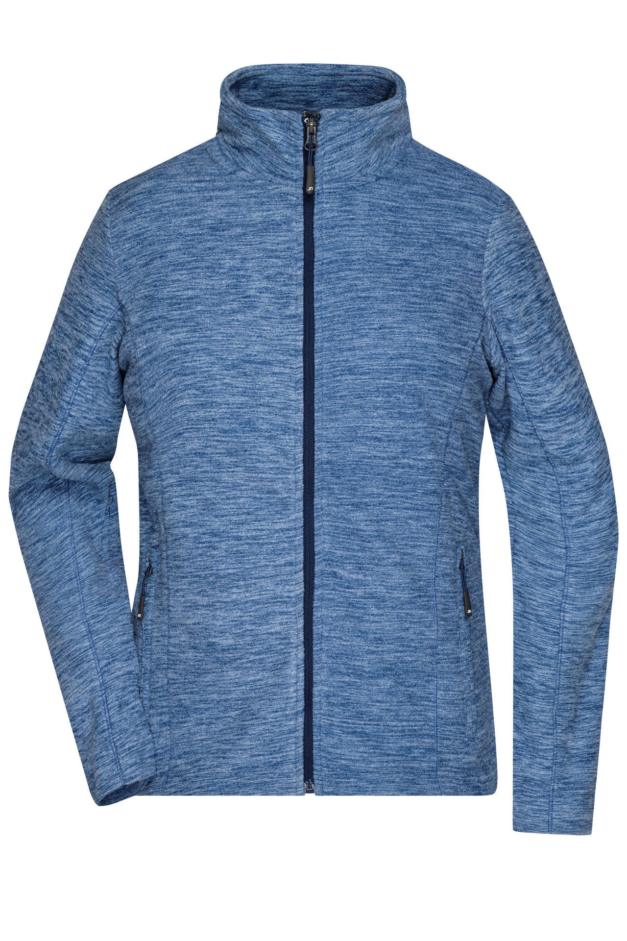 James & Nicholson Fleecejacke Damen Microfleece Jacke in modischer Melangeoptik JN769 Anti-Pilling-Ausrüstung
