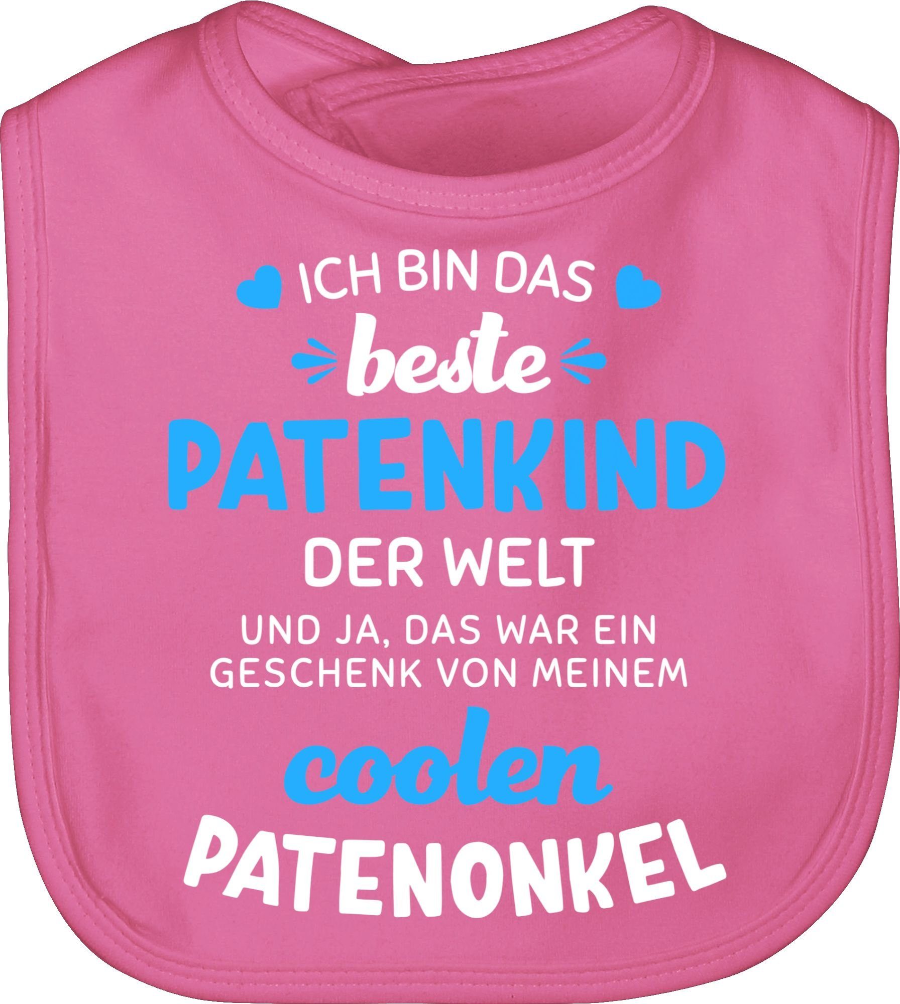 Lätzchen Ich bin das beste Patenkind der Welt weiß/blau