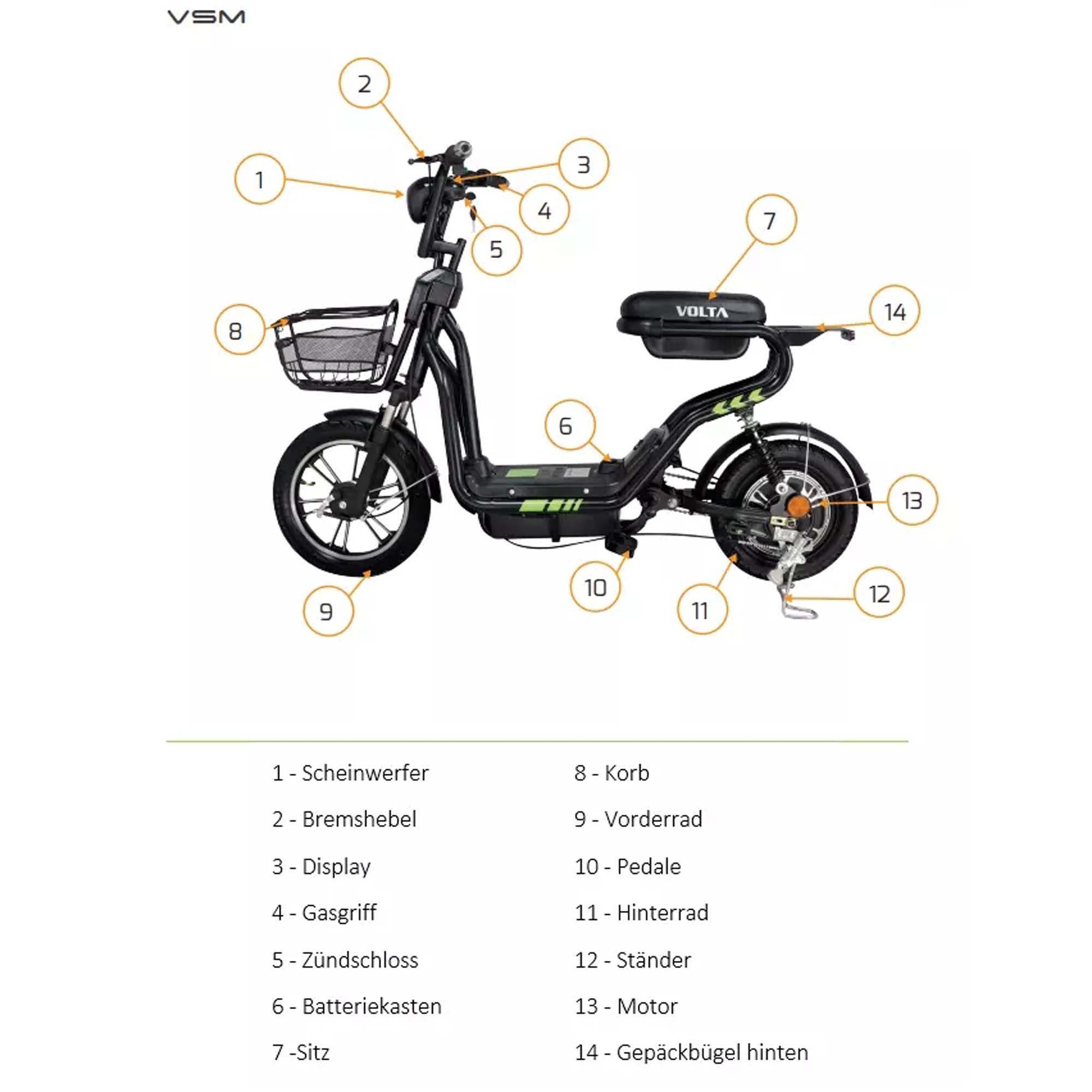 Homeline Elektromobil Elektroroller E-Scooter 25 km/h 220W 40 km Reichweite Elektro Mofa – Bild 4 von 5