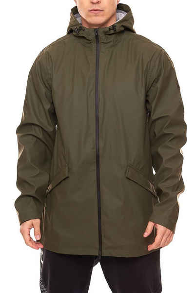 Blend Outdoorjacke BLEND Herren Regen-Mantel Windbreaker mit Kapuze Jyrki Outdoor-Jacke Grün