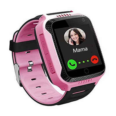 BEARSU GPS Kinder Smartwatch Telefon - Touchscreen Kinder Smartwatch mit Anruf Sprachnachricht SOS Taschenlampe Digitalkamera Wecker, Geschenk für Kinder Junge Mädchen Student Pink Smartwatch, 1-tlg.