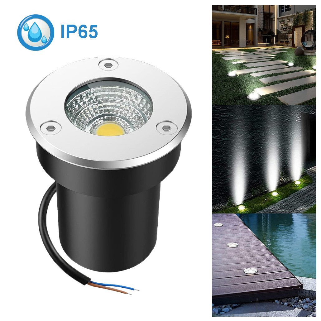 Jibenhome LED Gartenstrahler Bodenstrahler Außen Wasserdicht Bodenleuchte für Weg Garten Hof, LED fest integriert, IP65 5W Bodeneinbaustrahler Terassenbeleuchtung,Kaltweiß