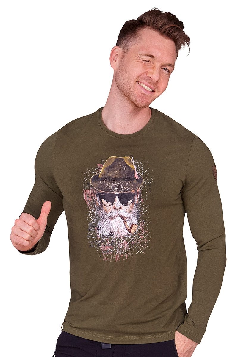 Almgwand Outdoorjacke Longsleeve Herren - SEIDLALM - graumeliert, oliv günstig online kaufen