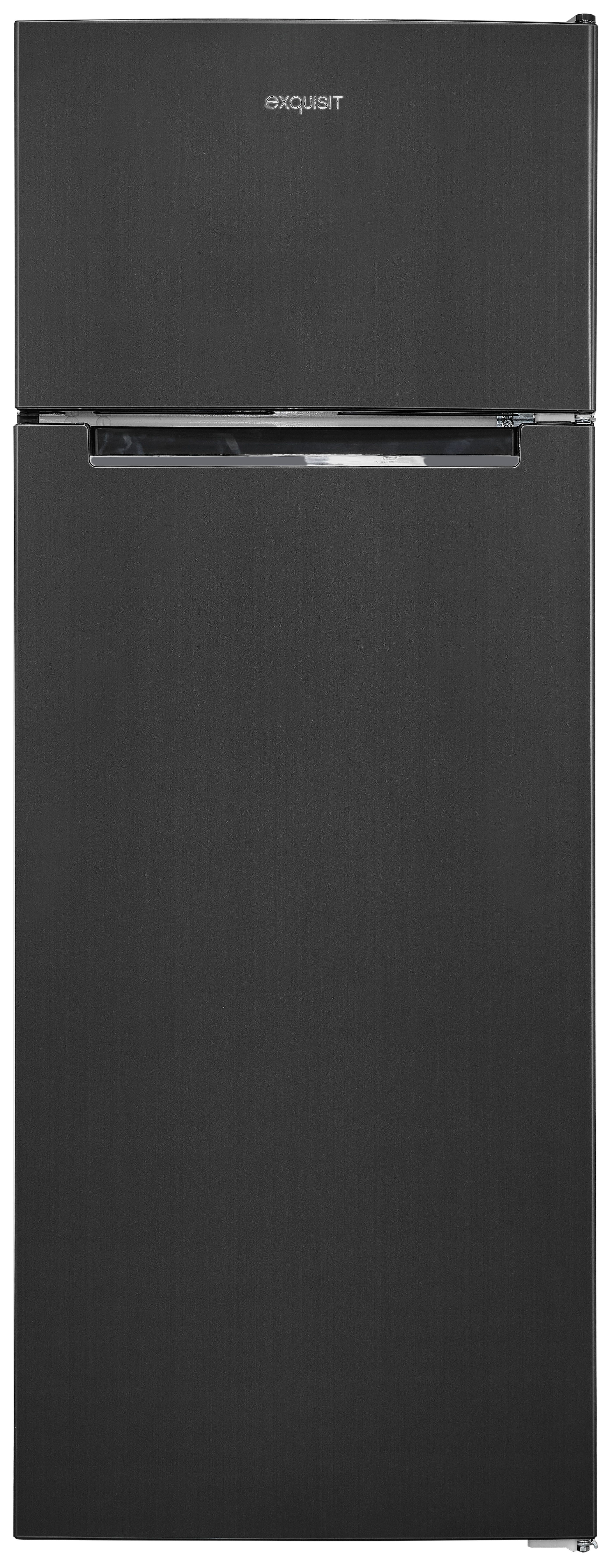 exquisit Kühl-/Gefrierkombination KGC270-45-040D inoxlook-az, 142,6 cm hoch, 54,5 cm breit, 206 l, leise & sparsam, 4*-Gefrierfach mit flexiblem Stauraum & LED