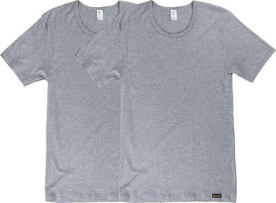 Cito T-Shirt Herren-Unterhemd, 1/2-Arm 2er-Pack Feinripp Uni