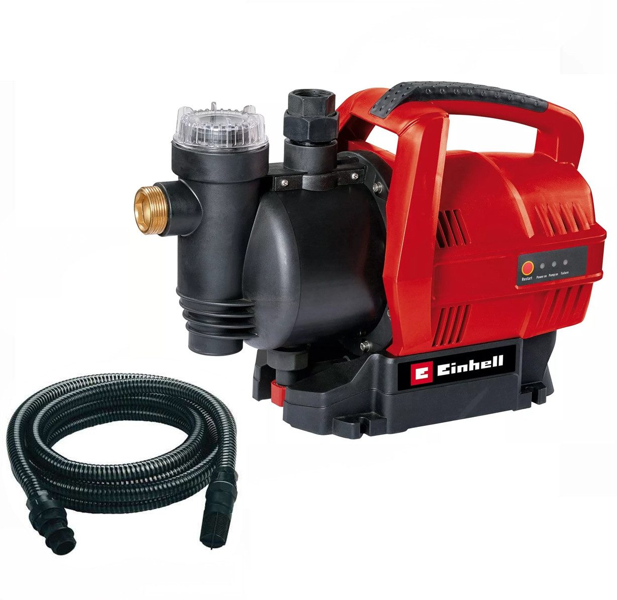 Einhell Akku-Gartenpumpe Hauswasserautomat GC-AW 6333, 3,6 bar Druck, 3300 l/h Saugschlauch 4m