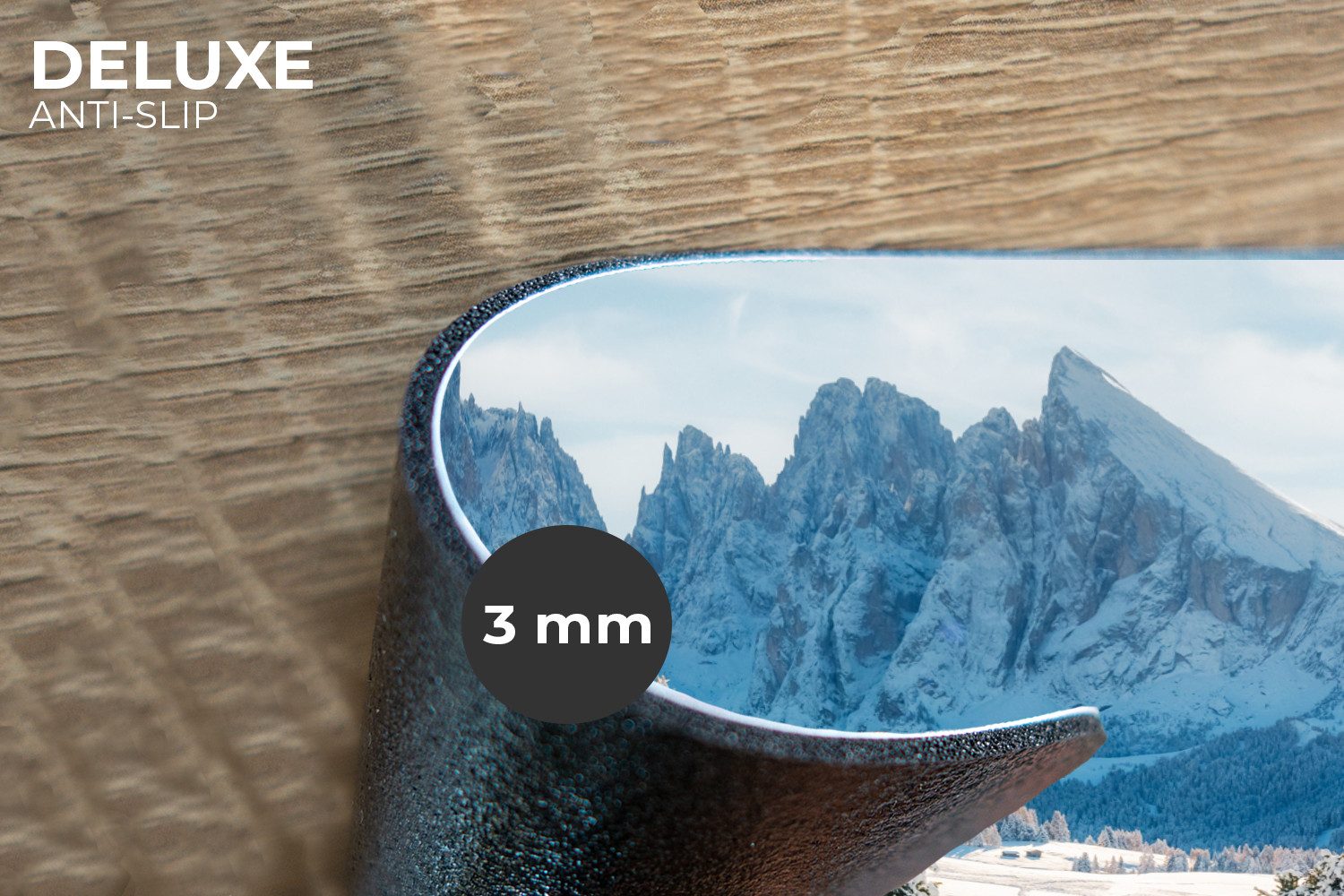 MuchoWow Platzset Winter - Hütte - Berge - Aussicht - Schnee, (6-St), Platz günstig online kaufen