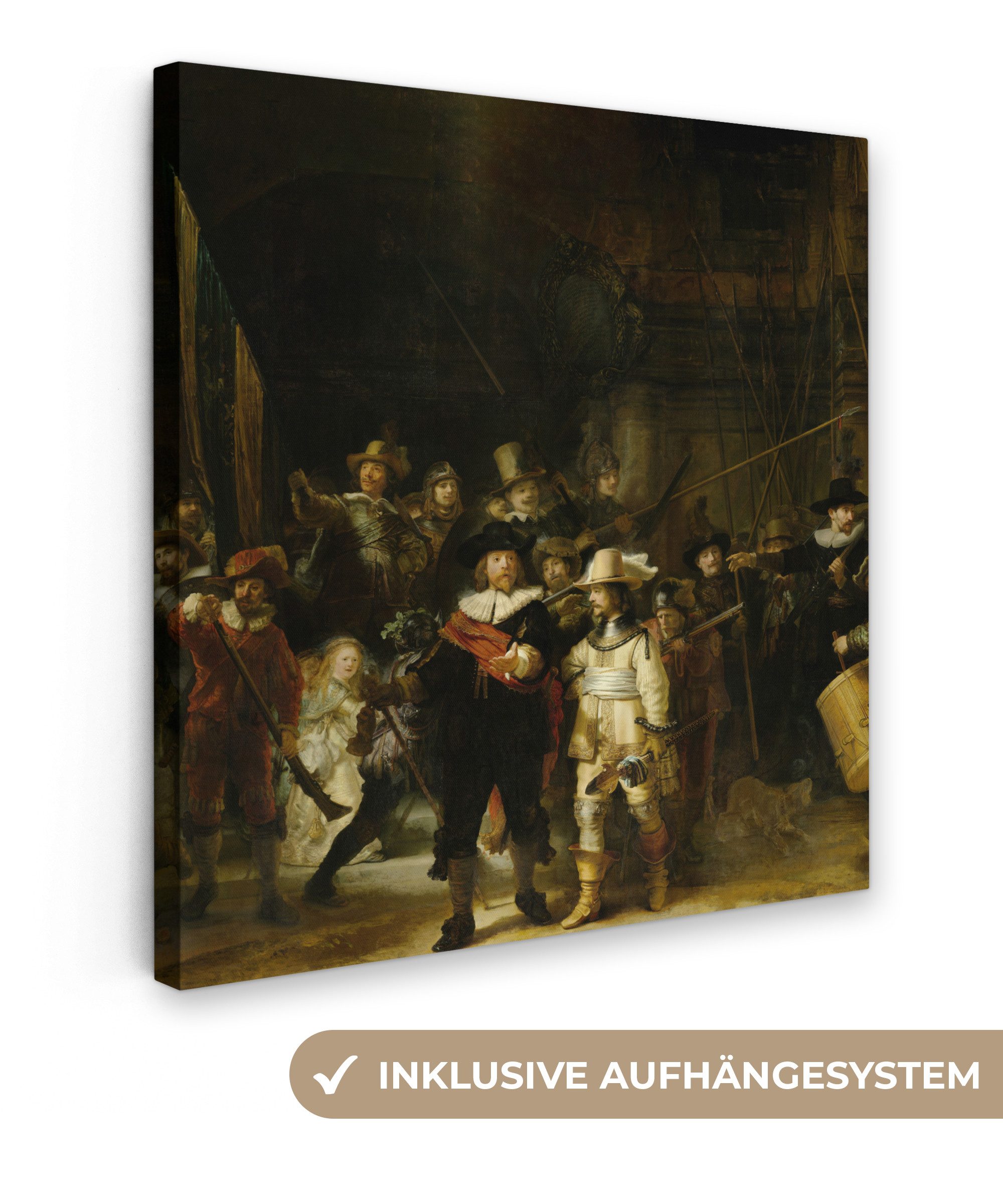 Leinwandbild Die Nachtwache - Kunst - Alte Meister - Rembrandt