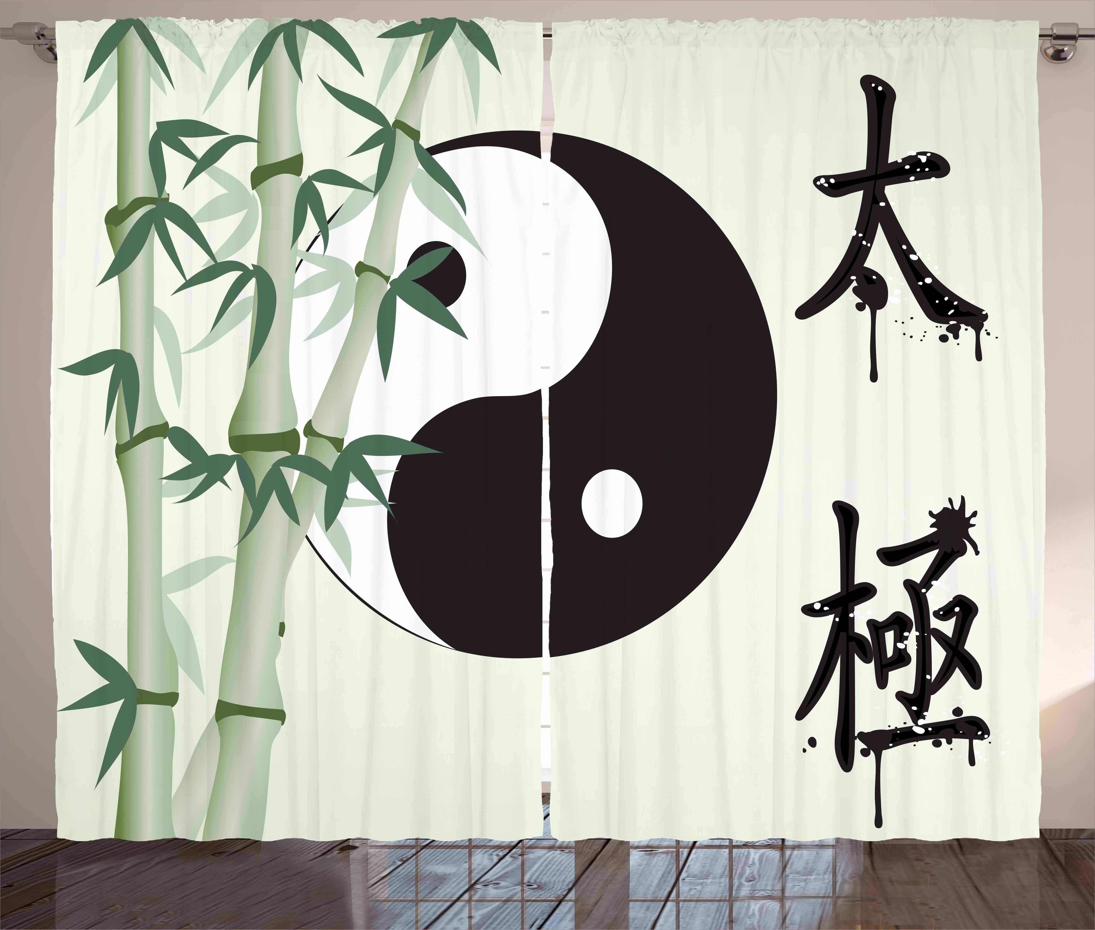 Kräuselband Haken, Abakuhaus, und Oneness Gardine mit Yin-Yang Taiji Vorhang Schlafzimmer Schlaufen