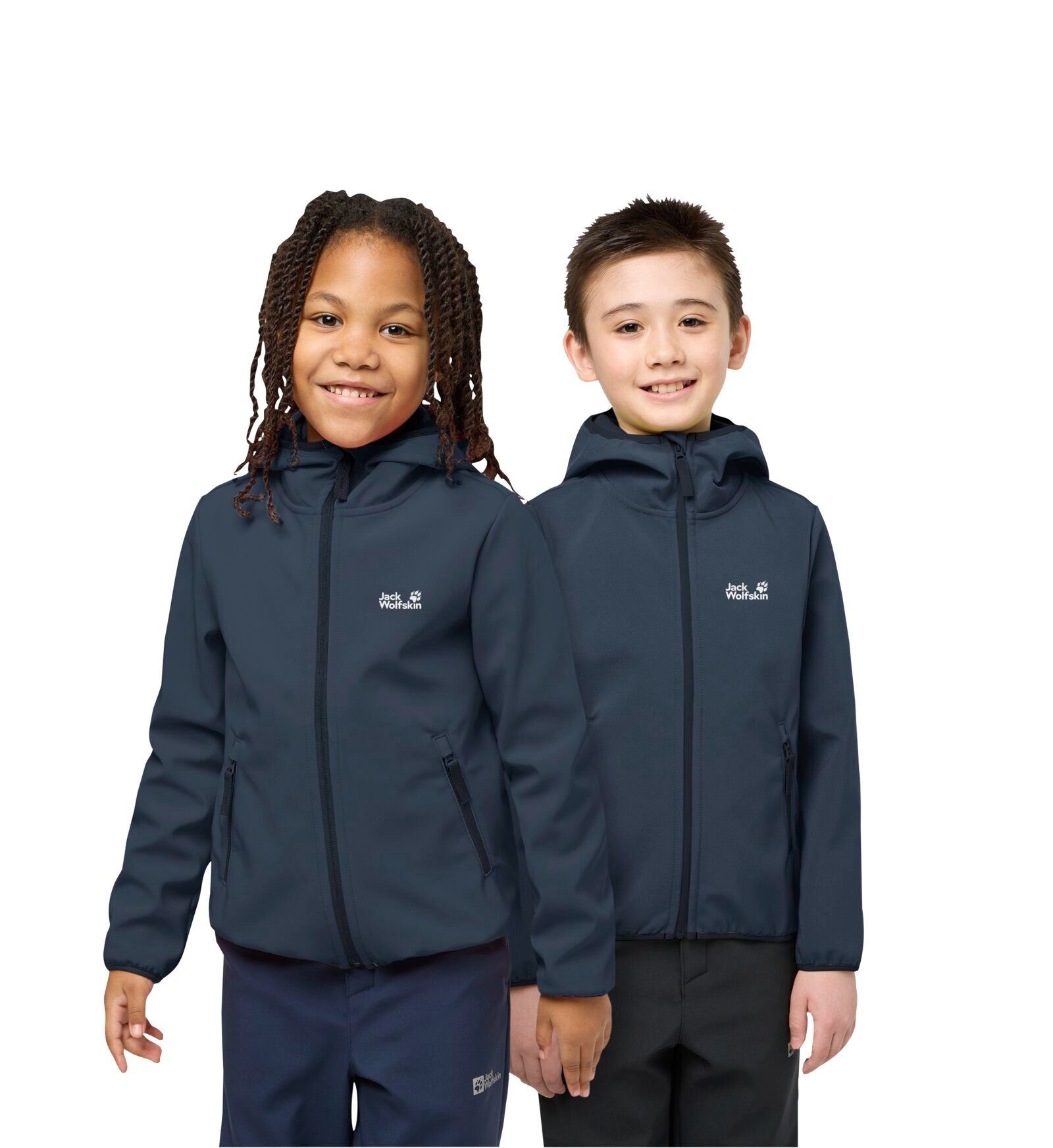 Jack Wolfskin Softshelljacke Fourwinds (winddicht, gefüttert) skyblau Kinder/Jugendliche (164-176)