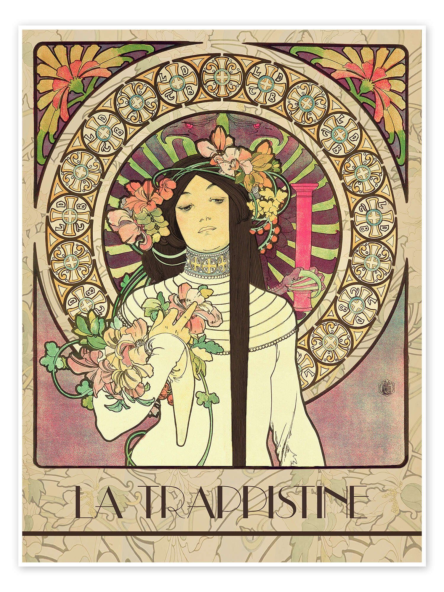 Posterlounge Wandbild La Trappistine, Alfons Mucha, erhältlich als Poster, Leinwandbild, Wandsticker oder Acrylglasbild