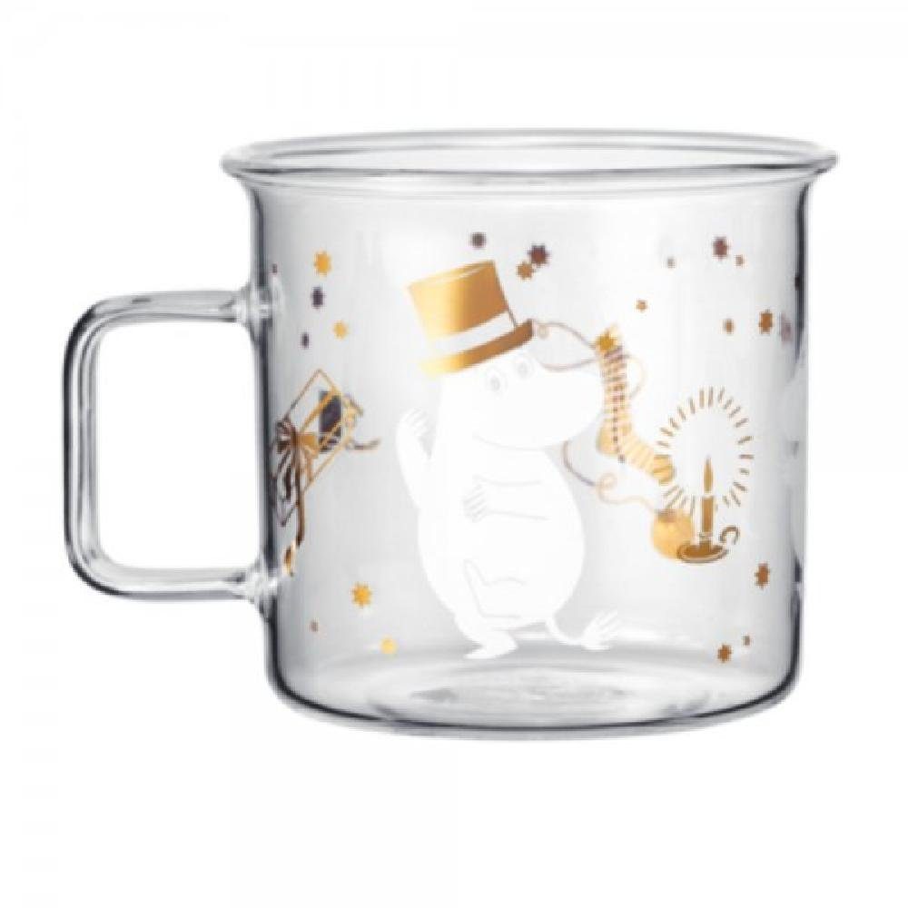 Muurla Kinderbecher Glastasse Mumin Funkelnde Sterne Klar (350 ml)