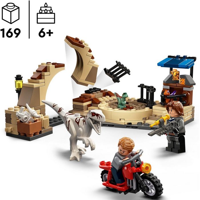 LEGO® Konstruktionsspielsteine Atrociraptor: Motorradverfolgungsjagd (76945) LEGO® Jurassic World (169 St) Made in Europe
