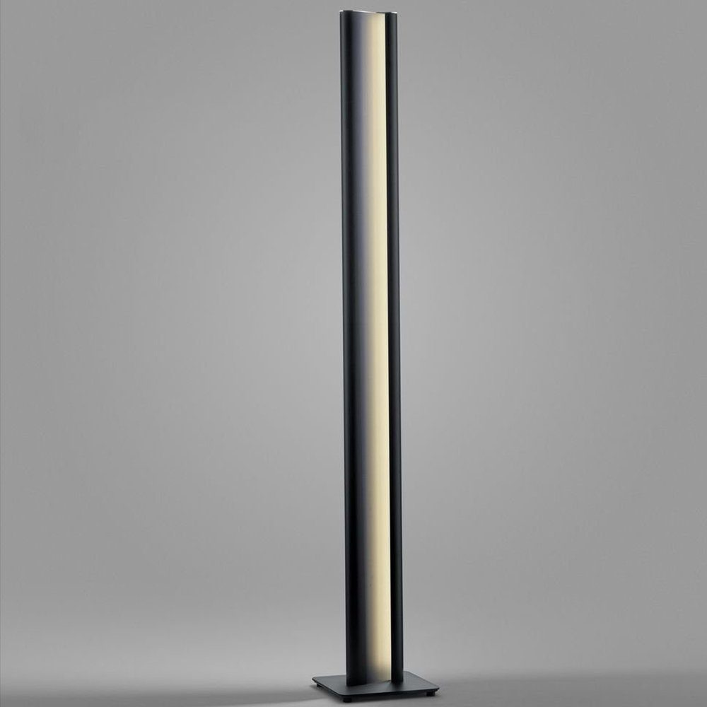 Stehlampe Helestra geradliniges LED KURVO Design, - Schwarz matt