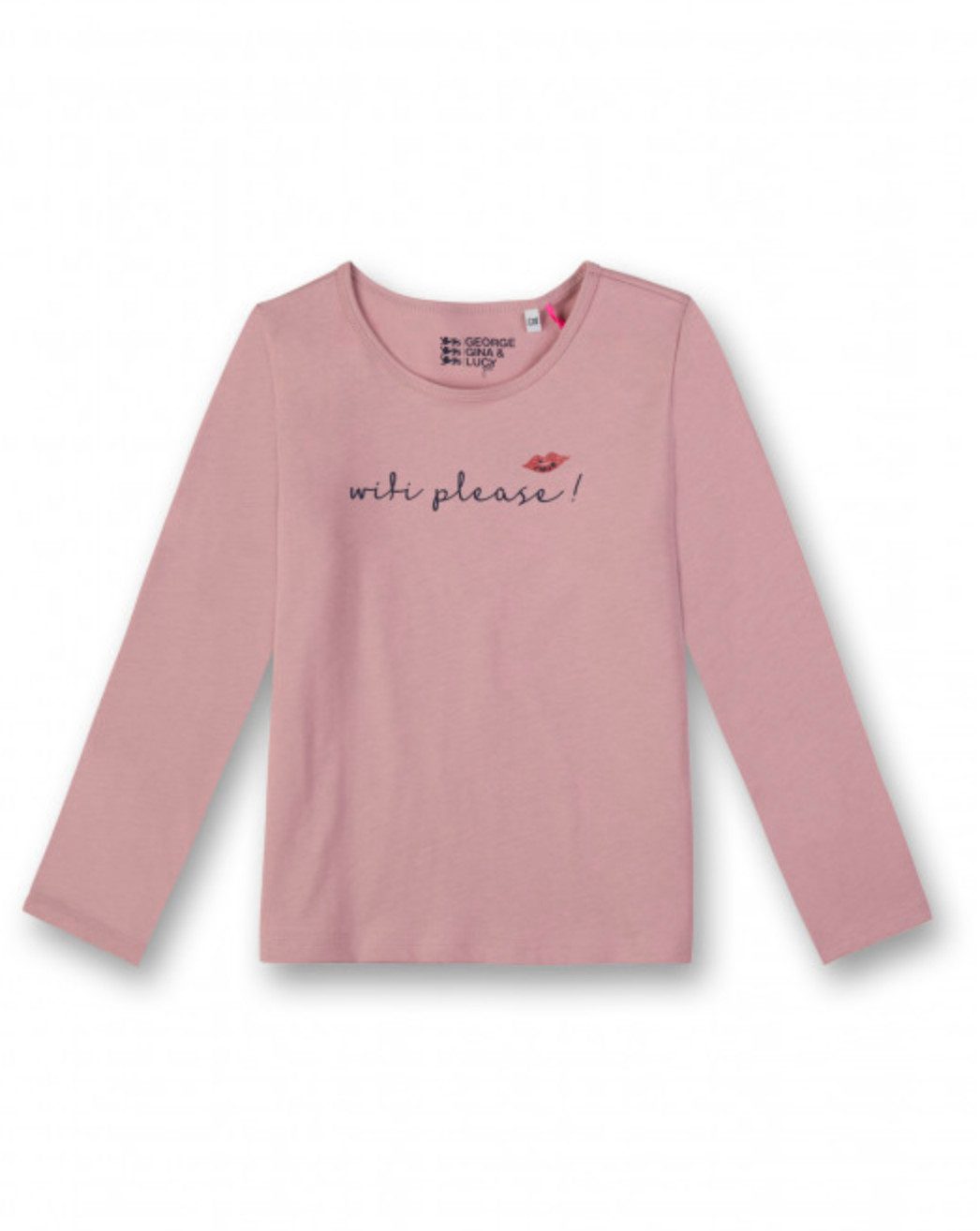 George Gina & Lucy Langarmshirt Mädchen Langarmshirt mit Schriftprint und Rundhals aus Baumwolle
