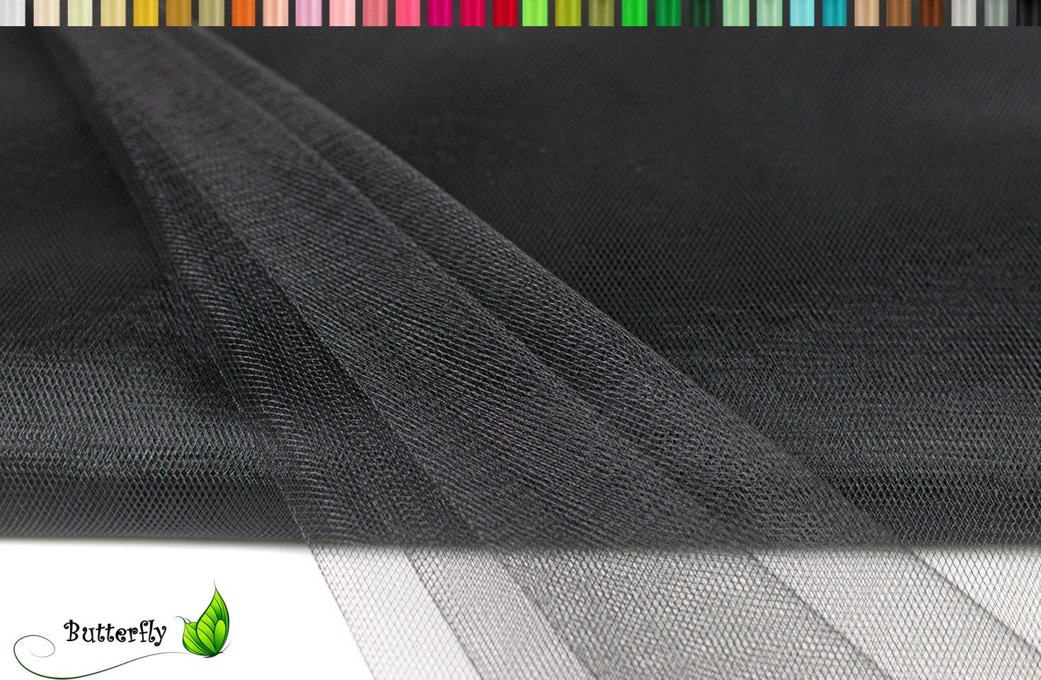 Creativery Stoff, TÜLL Stoff 10m x 150cm