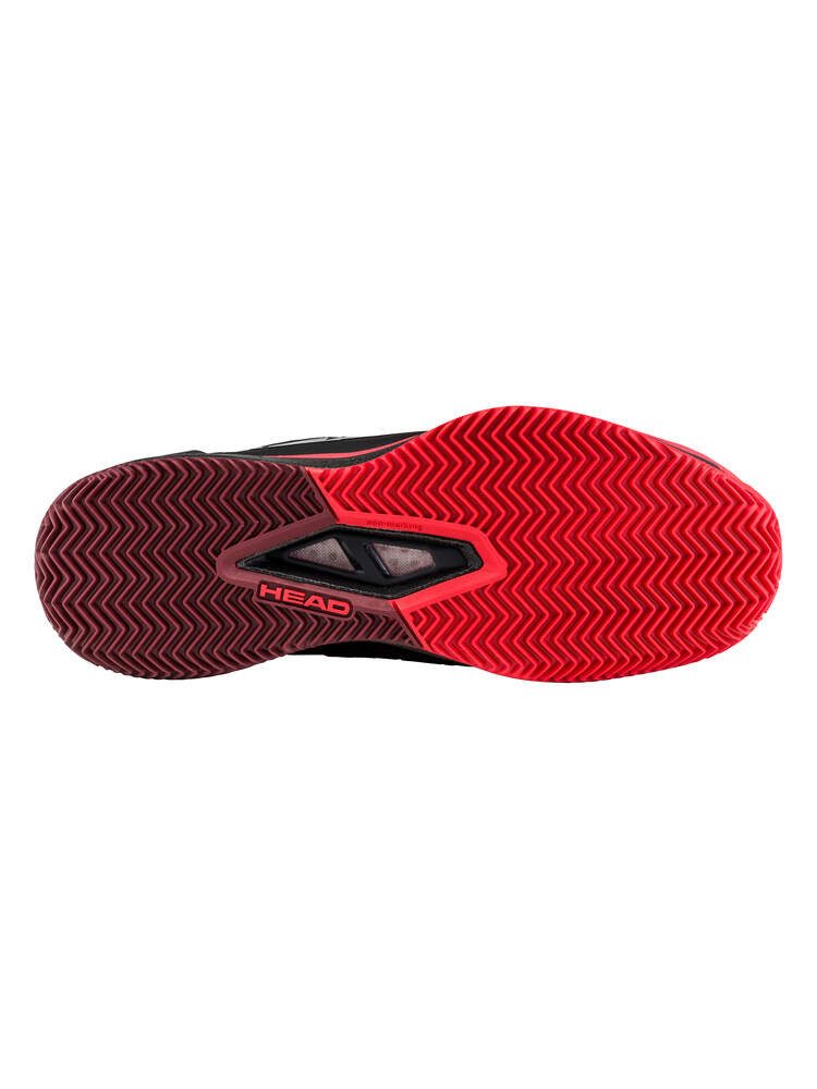 Head Endure Pro Clay/Sandplatz schwarz/rot Herren Tennisschuh