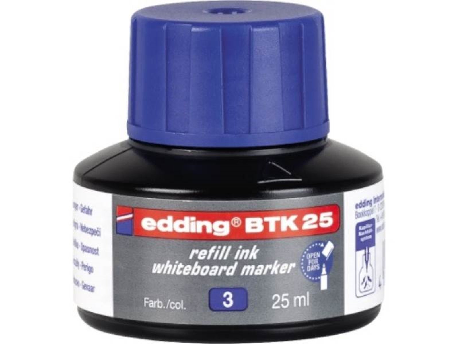 edding Marker EDDING 4-BTK25003 edding Nachfülltinte Marker BTK 25 Flasche blau 25