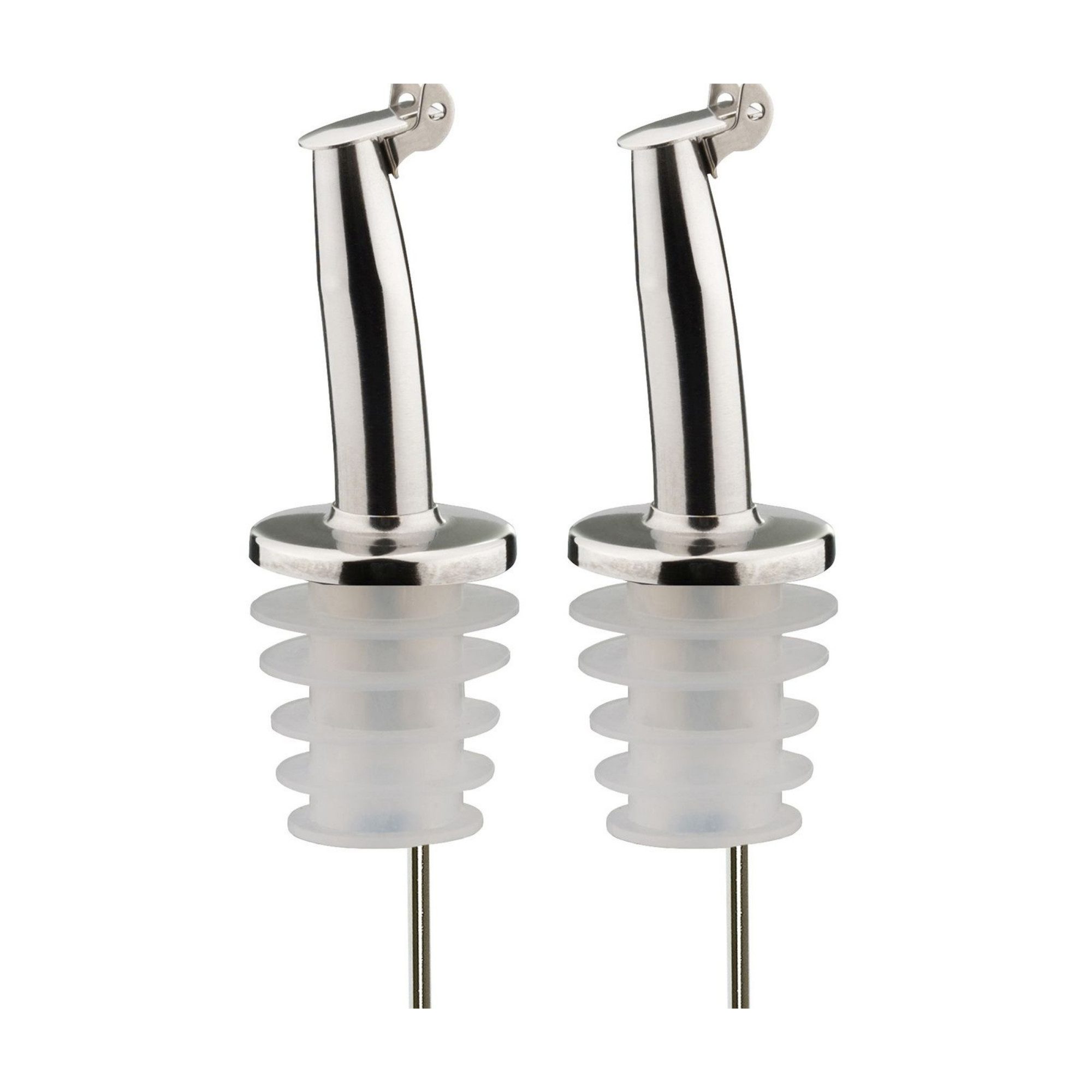 Thiru Flaschenausgießer 2er Set mit Metallkläppchen für 0,7 - 1 l Flaschen, 2-St.