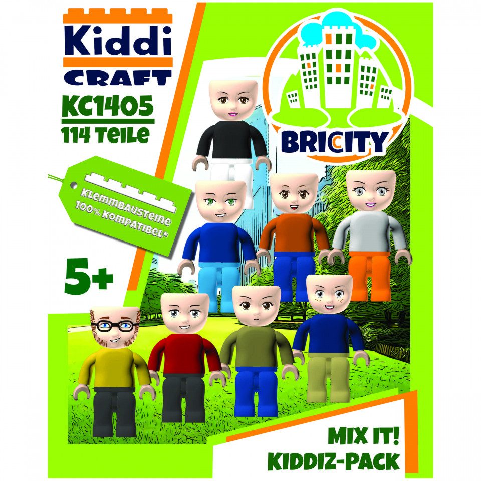 Kiddicraft Spiel, Bricity - Figuren-Pack - Mix it! - deutsch