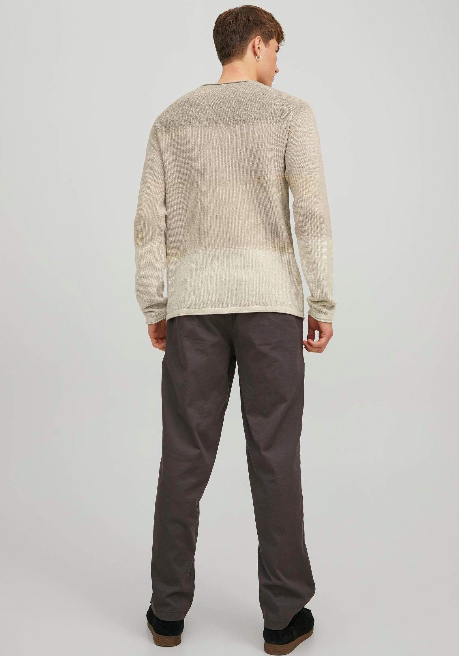 & Jack HILL KNIT Jones Oatmeal Rundhalspullover