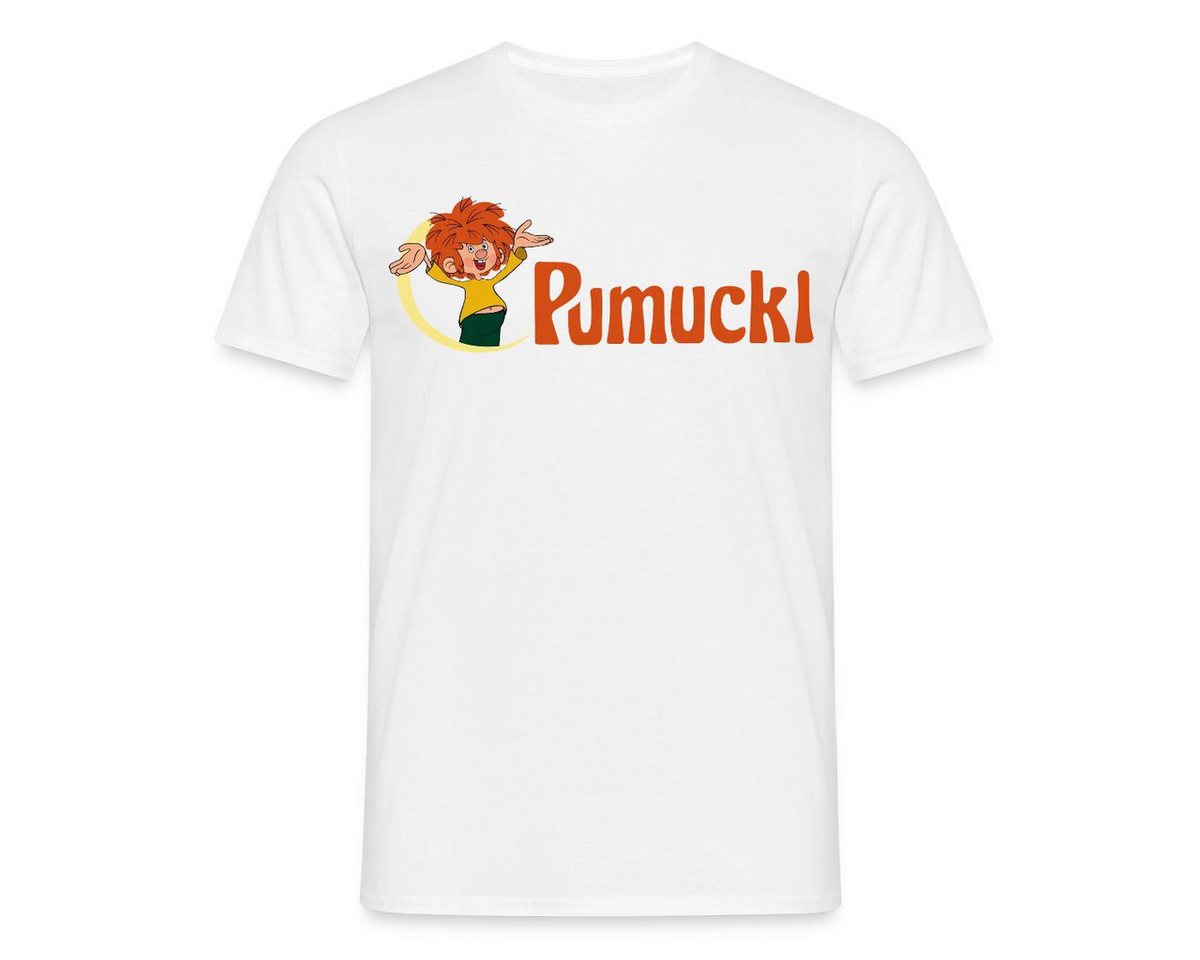 Spreadshirt T-Shirt Pumuckl Mit Frecher Pose Und Logo Schriftzug Männer T-Shirt (1-tlg)