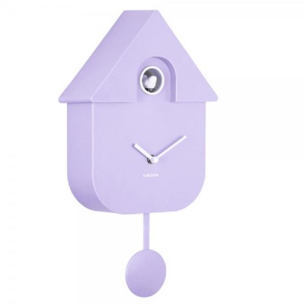 Karlsson Uhr Kuckucksuhr Wall Clock Modern Cuckoo Soft Purple (41cm)