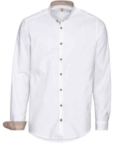 Pure Trachtenhemd Oxfordhemd mit Stehkragen