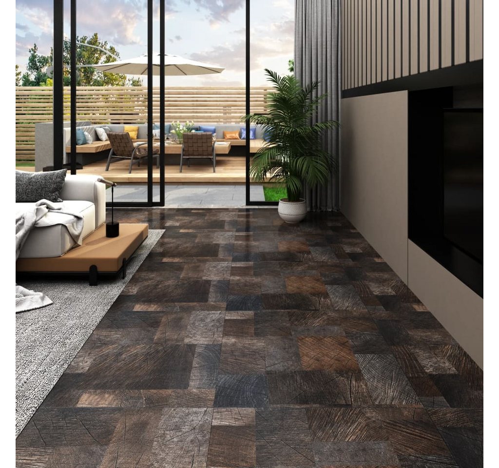 Thumbnail - vidaXL Kunststoff-Fliesen, PVC-Dielen Selbstklebend 5,11 m² Holzoptik Braun