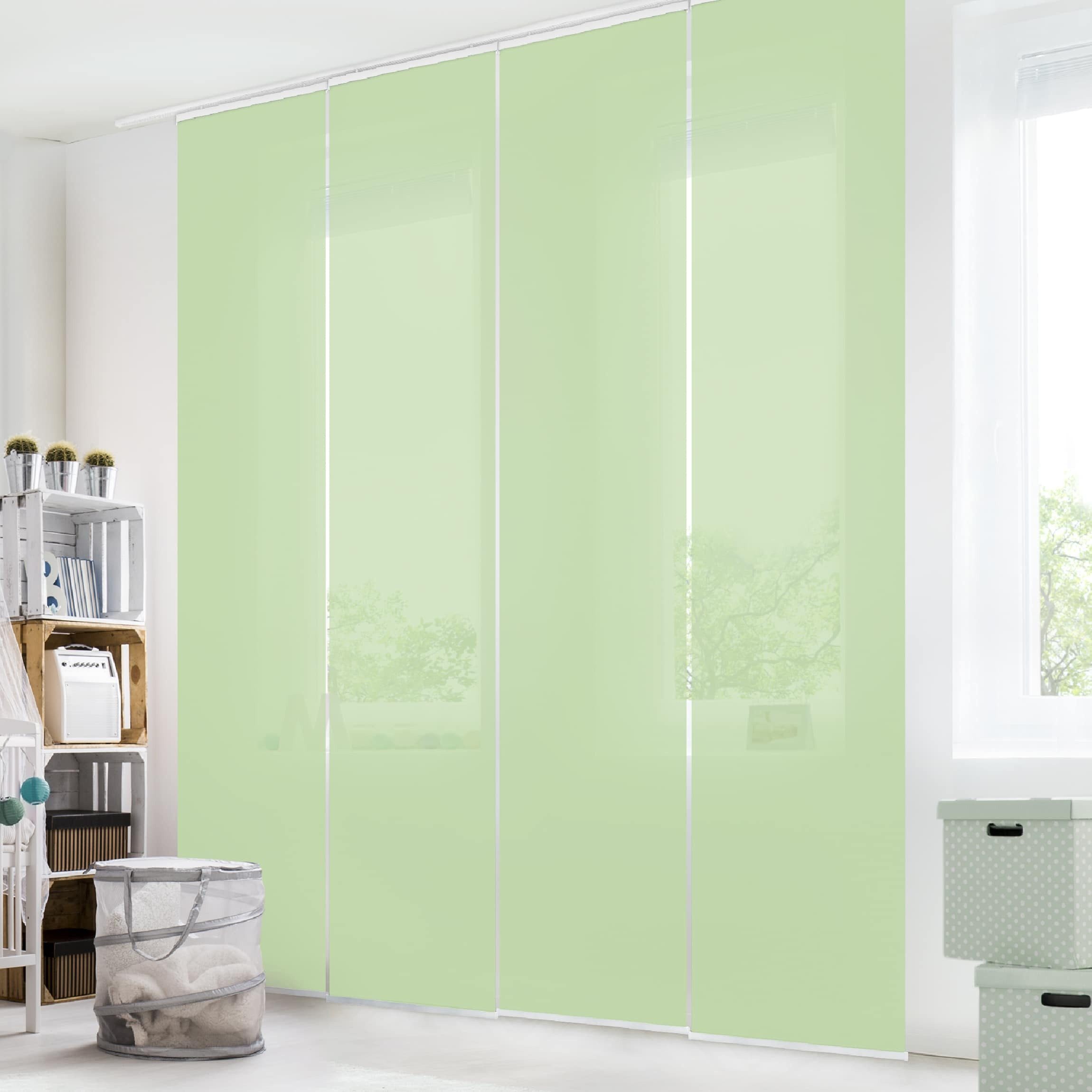 Bilderdepot24 Schiebegardine modern Flächenvorhang blickdicht Mint, günstig online kaufen